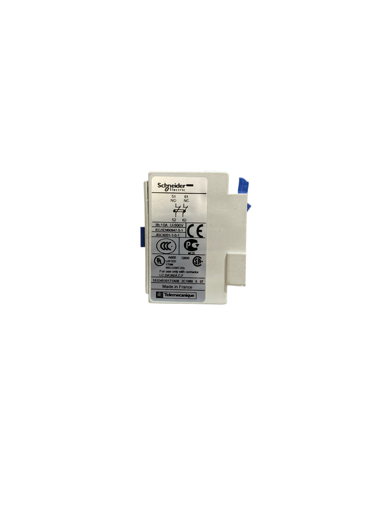 CONTACTO AUXILIAR 1NA+1NC FRONTAL COLOR BLANCO MARCA SCHNEIDER ELECTRIC