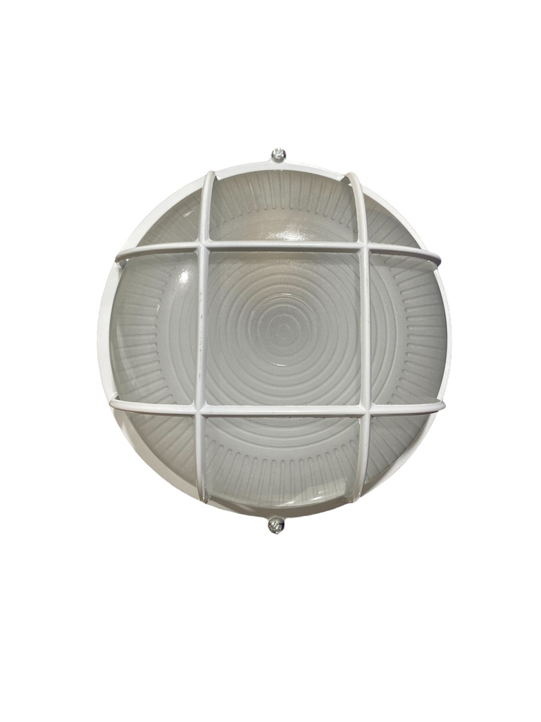 VAPOLETA REDONDA REJILLA BLANCA (NO INCLUYE BOMBILLOS)