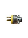 ENCHUFE MACHO METALICO 2P+T 125V 15A AMARILLO LD-669 ILUM-VEN