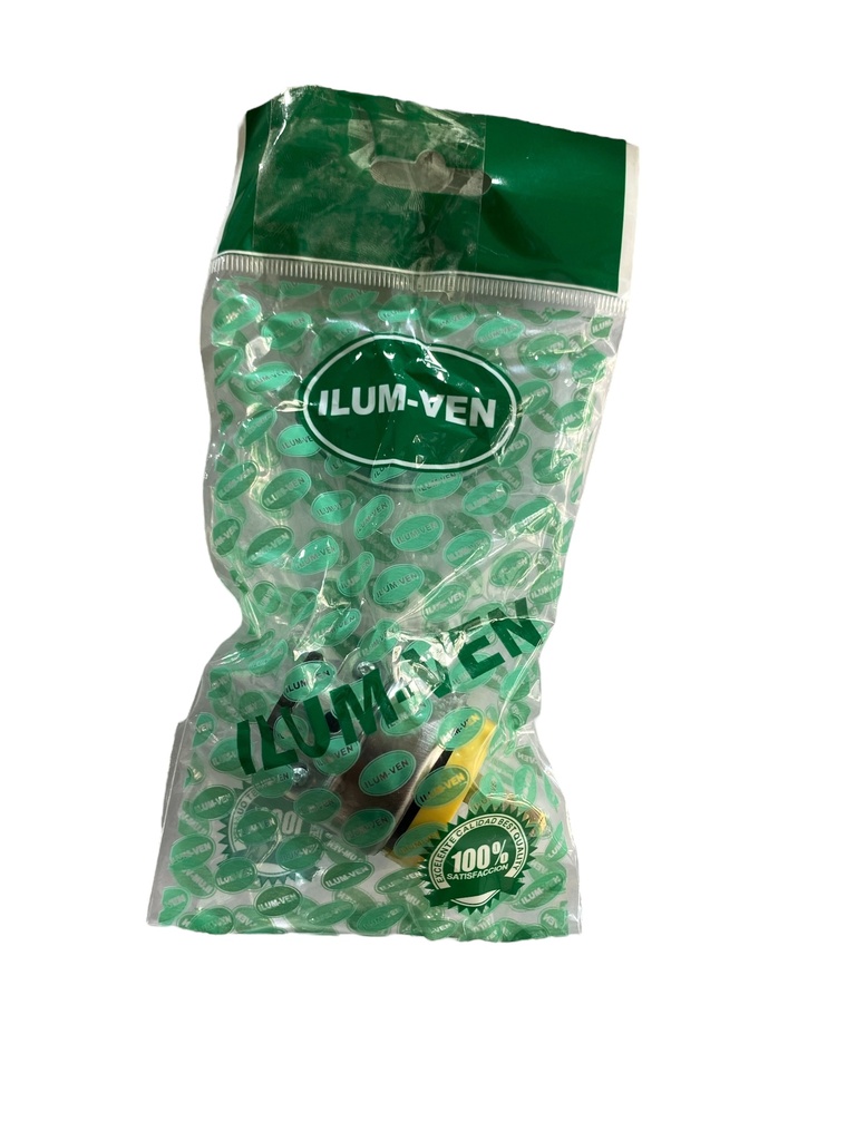 ENCHUFE MACHO METALICO 2P+T 125V 15A AMARILLO LD-669 ILUM-VEN