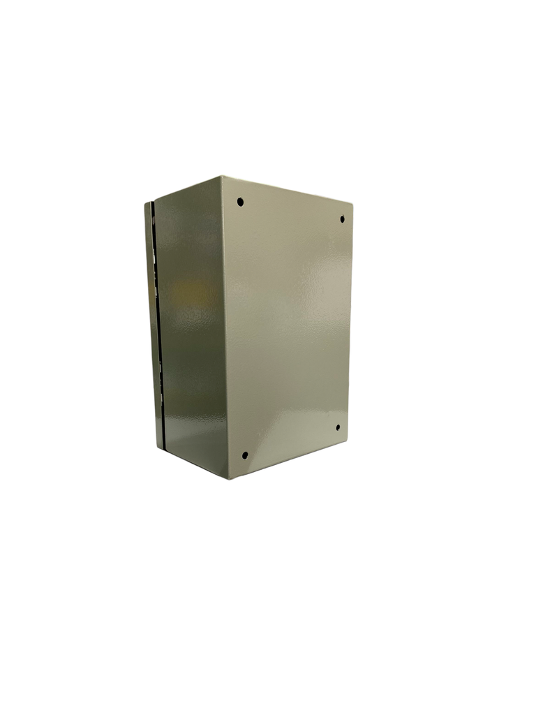 CAJA DE CONTROL 300x200x150mm IP65 USO EXTERIOR  C/PUERTA Y CERRADURA DOBLE FONDO PINTURA ELECTROSTATICA BEIGE