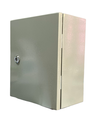 CAJA DE CONTROL 500X400X250mm IP66 USO EXTERIOR C/PUERTA Y CERRADURA DOBLE FONDO PINTURA ELECTROSTATICA BEIGE 
