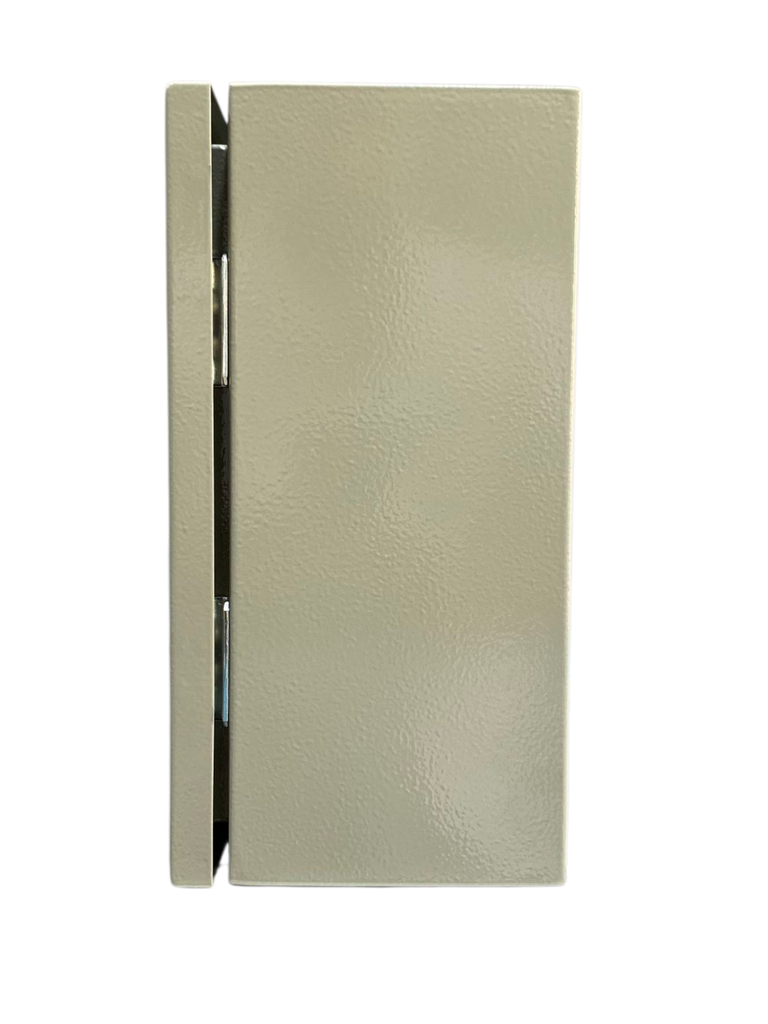 CAJA DE CONTROL 500X400X250mm IP66 USO EXTERIOR C/PUERTA Y CERRADURA DOBLE FONDO PINTURA ELECTROSTATICA BEIGE 