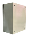 CAJA DE CONTROL 500X400X250mm IP66 USO EXTERIOR C/PUERTA Y CERRADURA DOBLE FONDO PINTURA ELECTROSTATICA BEIGE 