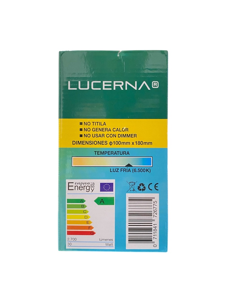 BOMBILLO LED 30W 2.700LM 6.500°K IP20 100-265V  E27