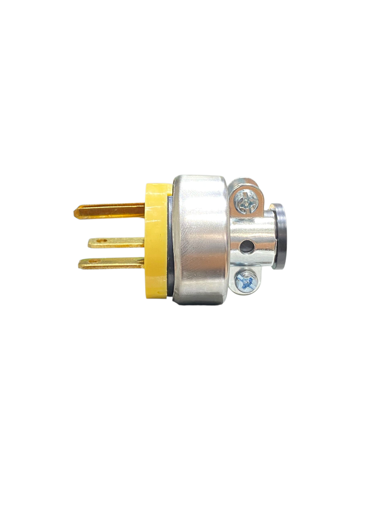 ENCHUFE MACHO METALICO 2P+T 220V 15A TIPO CHINO LUMINART