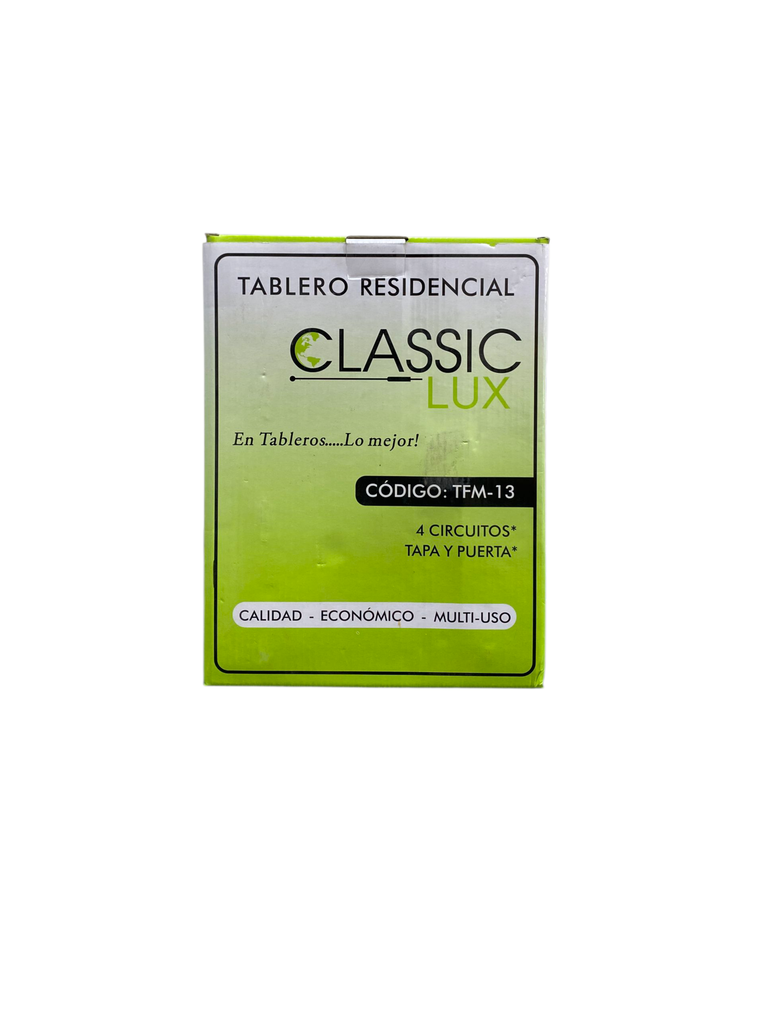 TABLERO RESIDENCIAL 4 CIRCUITOS EMPOTRABLE PREPONCHADA CON TAPA/PUERTA PINTURA ELECTROSTATICA GRIS 125 A 240 Vca