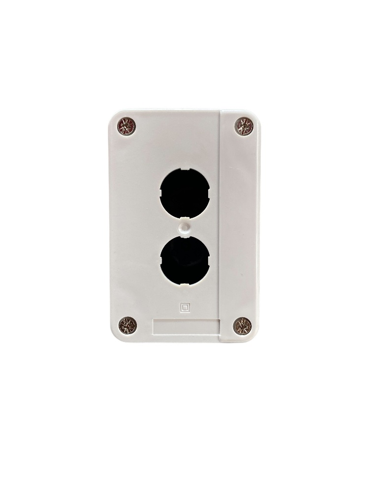 CAJA BOTONERA 2 HUECOS x Ø22 mm PLASTICA BLANCA  TIPO HAL-B02 CAJ0102 DB ELECTRIC