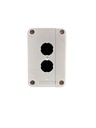 CAJA BOTONERA 2 HUECOS x Ø22 mm PLASTICA BLANCA  TIPO HAL-B02 CAJ0102 DB ELECTRIC