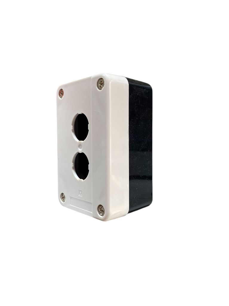 CAJA BOTONERA 2 HUECOS x Ø22 mm PLASTICA BLANCA  TIPO HAL-B02 CAJ0102 DB ELECTRIC