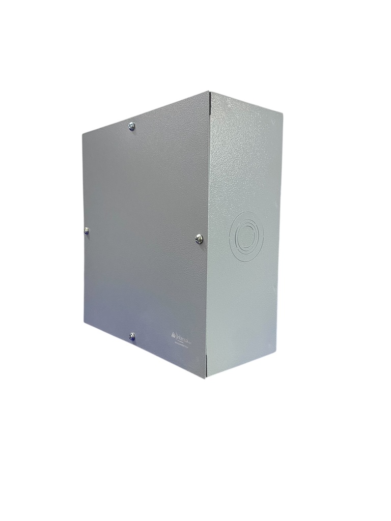 CAJA DE DERIVACION METALICA 250X250X100mm (10X10X4") LISA PINTURA ELECTROSTATICA GRIS INTENCOL