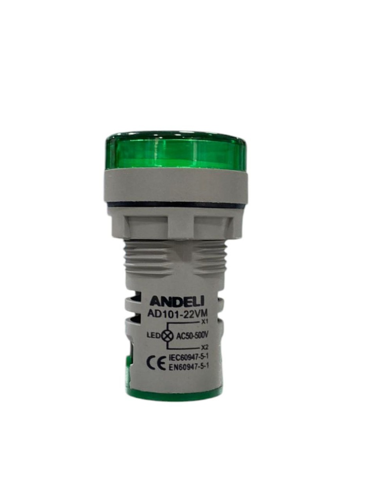 LUZ PILOTO LED 50-500V 0-100A CON INDICADOR VOLTIAMPERIMETRO