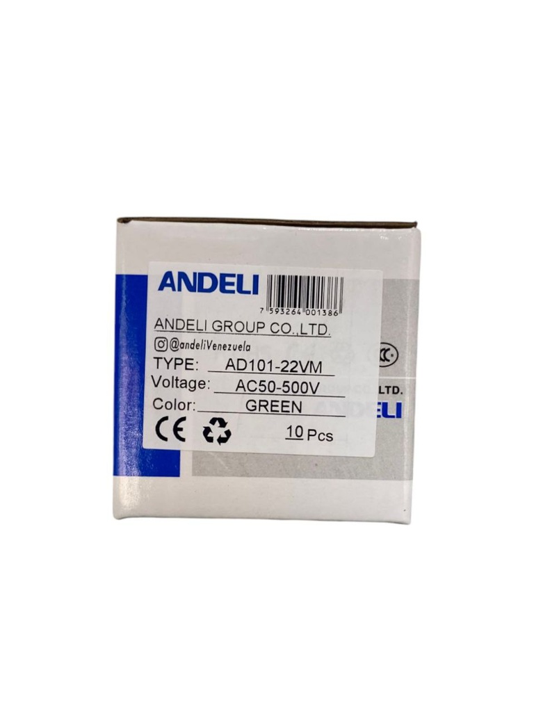 LUZ PILOTO LED 50-500V 0-100A CON INDICADOR VOLTIAMPERIMETRO