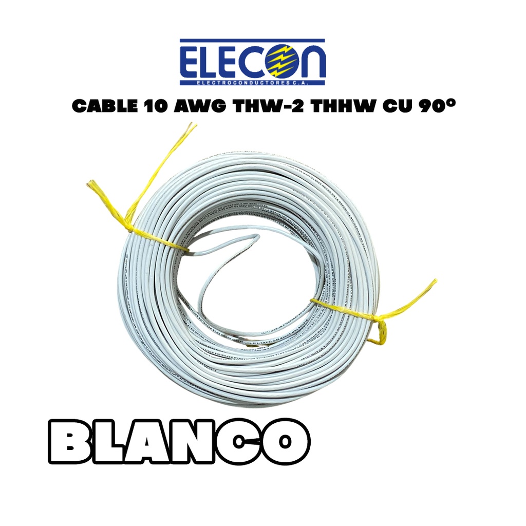 CABLE 10 AWG THW-2 THHW / CU 90°/ PVC 600V