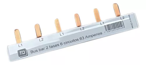 BARRA DE DISTRIBUCION P/BREAKER TERM. 6 CIRCUITOS 2P 63A