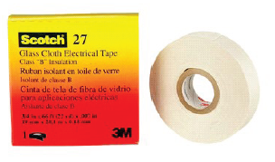 3M™ SCOTCH 27 CINTA ELÉCTRICA DE FIBRA DE VIDRIO, 3/4 IN X 66 FT (20 MTS.)