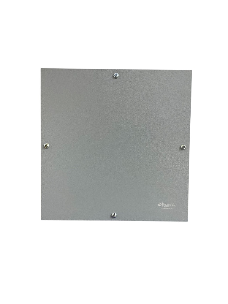 CAJA DE DERIVACION METALICA 250X250X100mm (10X10X4") LISA PINTURA ELECTROSTATICA GRIS INTENCOL
