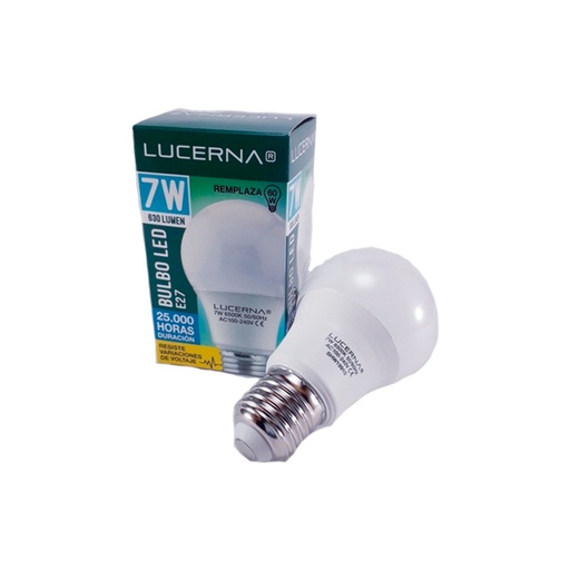 [7WA606K] BOMBILLO LED 7W 630LM 6.500°K IP20 100-240V E27