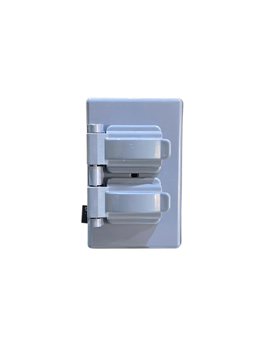 [LD-666] TAPA PROTECTORA PARA TOMACORRIENTE Y APAGADOR DOBLE COLOR GRIS 