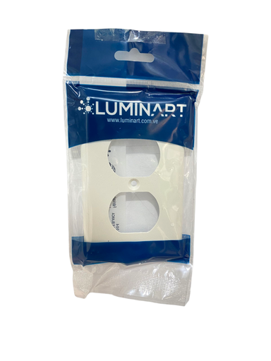 [01-04-1004] TAPA PARA TOMACORRIENTE DOBLE BLANCA 