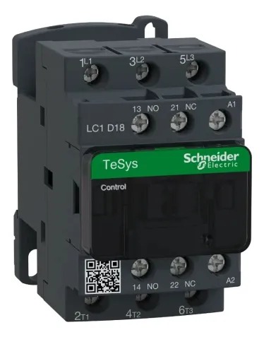 [LC1D18M7/BLACK] CONTACTOR 18 AMP BOBINA 220V SCHNEIDER ELECTRIC COLOR NEGRO